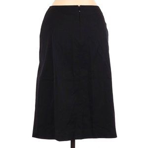 Halogen Business Casual Skirt Size 2 Black Microfiber Midi